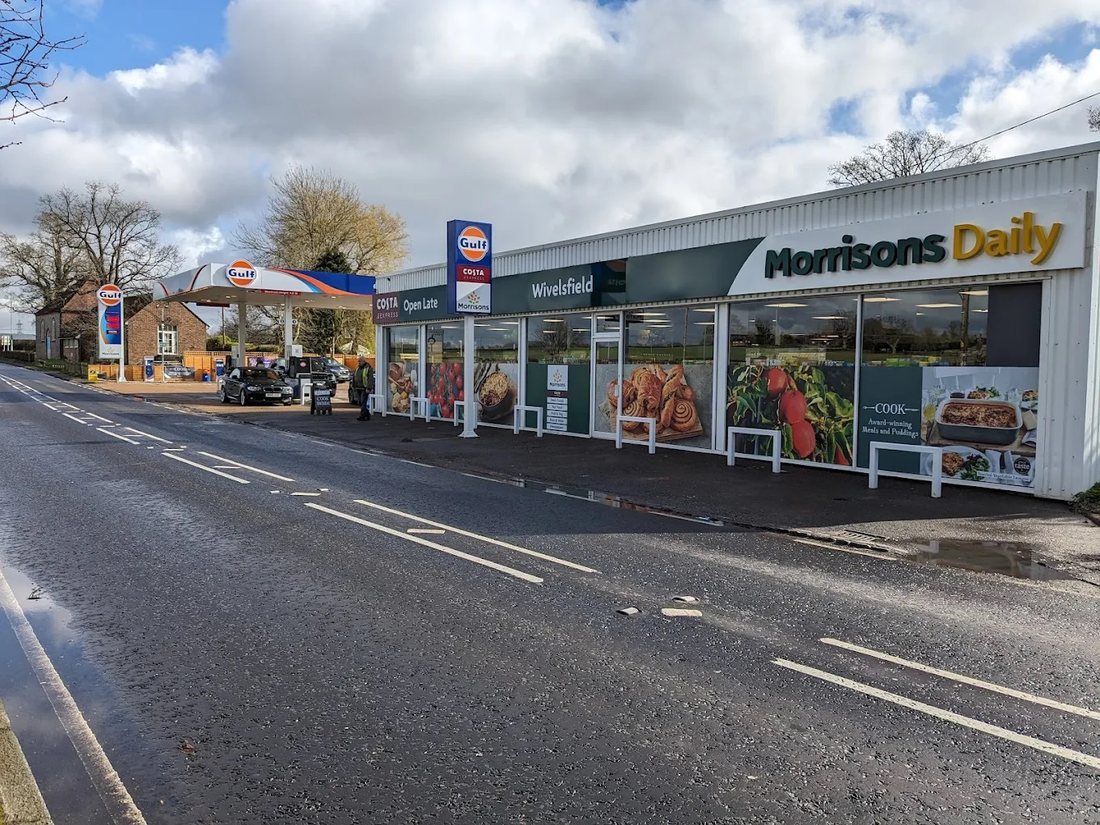 Morrisons Daily shopfront window film and graphics in Wivelsfield by Southpoint Window Films for TAP Retail