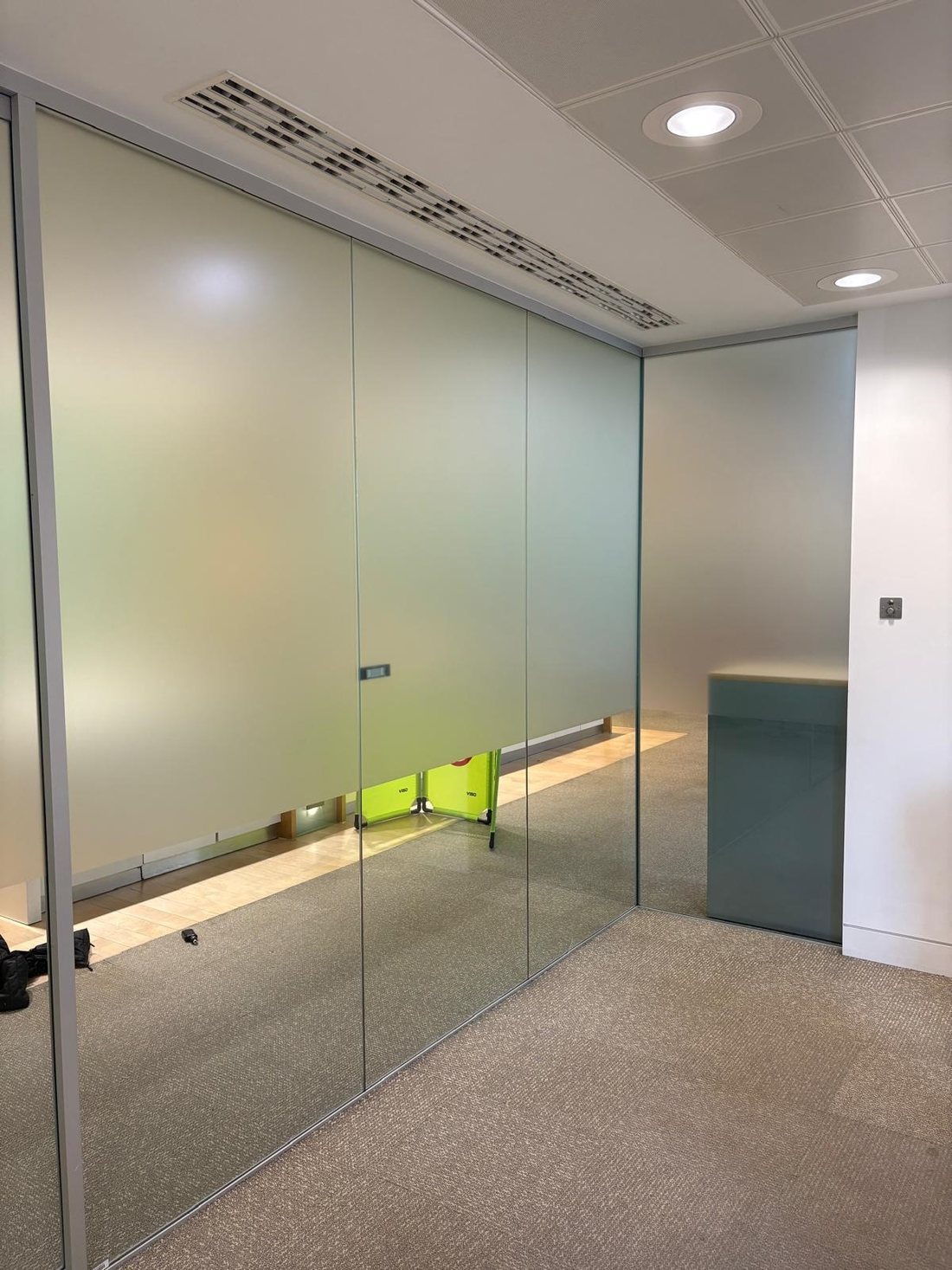 Frosted internal office partition window film by Southpoint Window Films